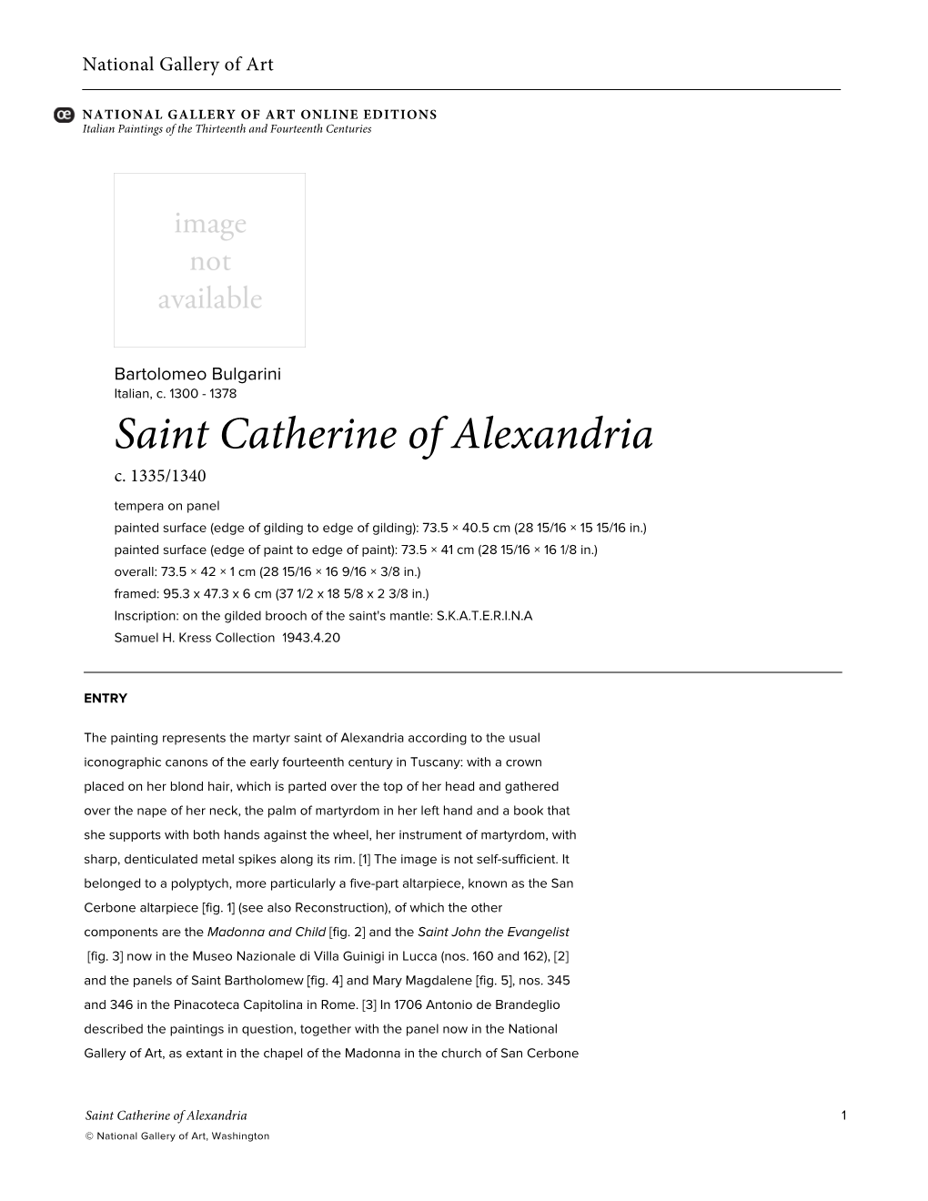 Saint Catherine of Alexandria C