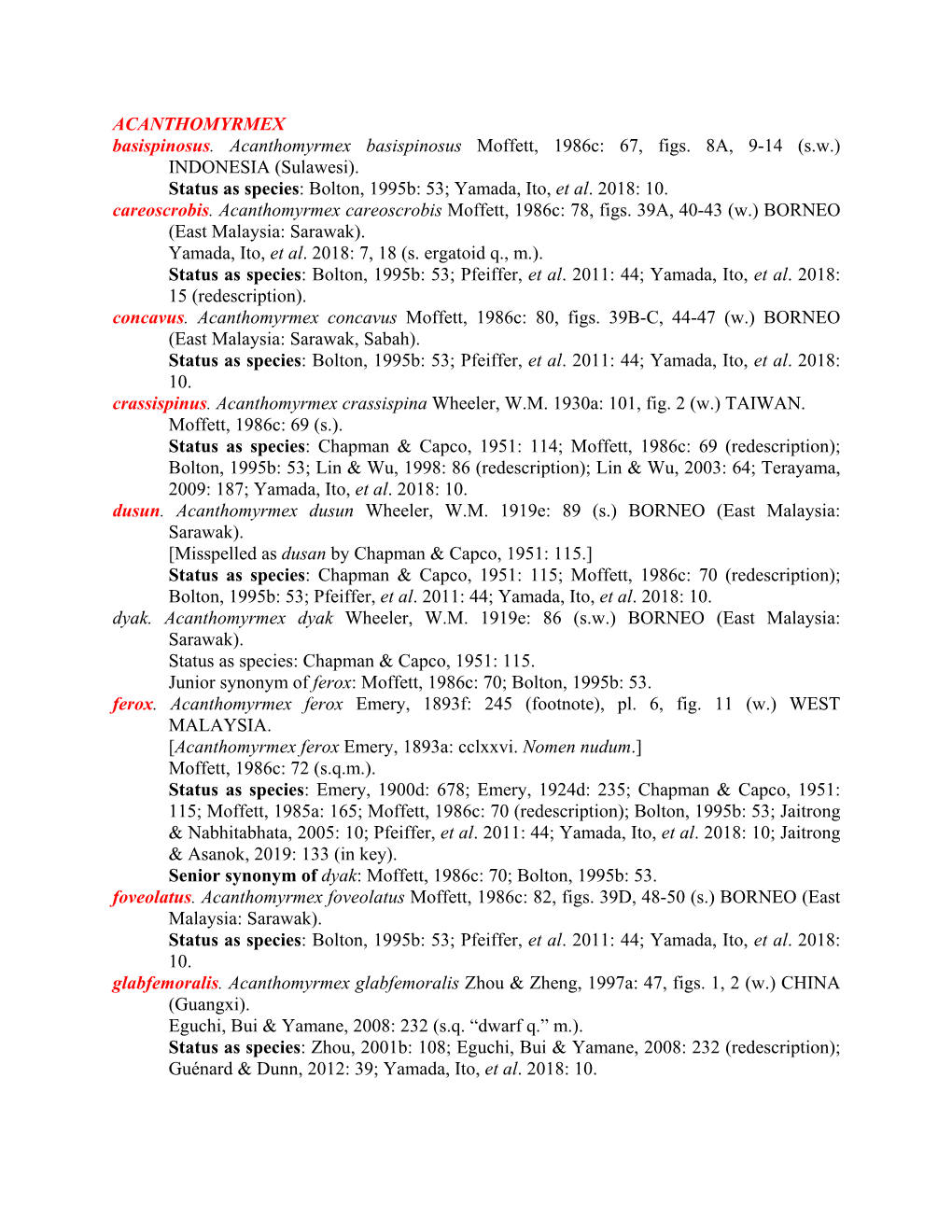 ACANTHOMYRMEX Basispinosus