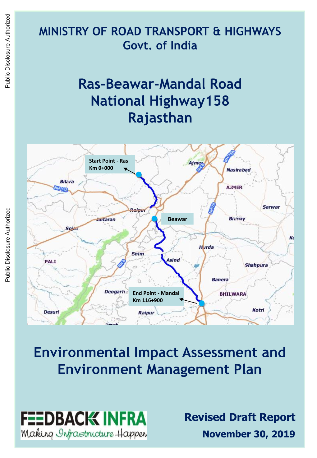 Ras-Beawar-Mandal Road National Highway158 Rajasthan