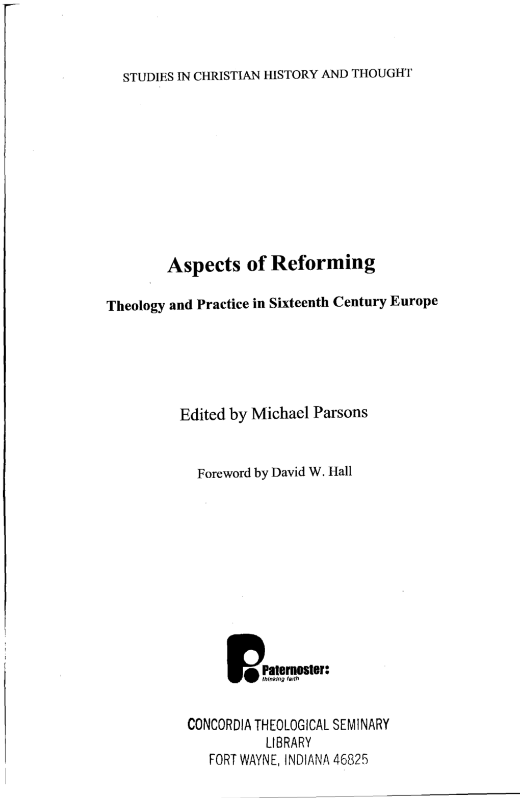 Aspects of Reforming