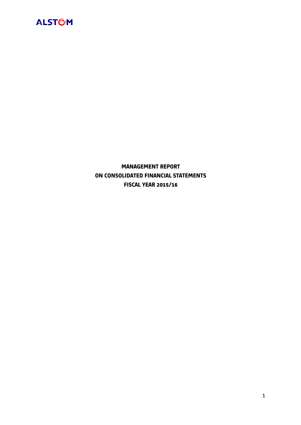 Management Report on Consolidated Financial Statements Fiscal Year 2015/16