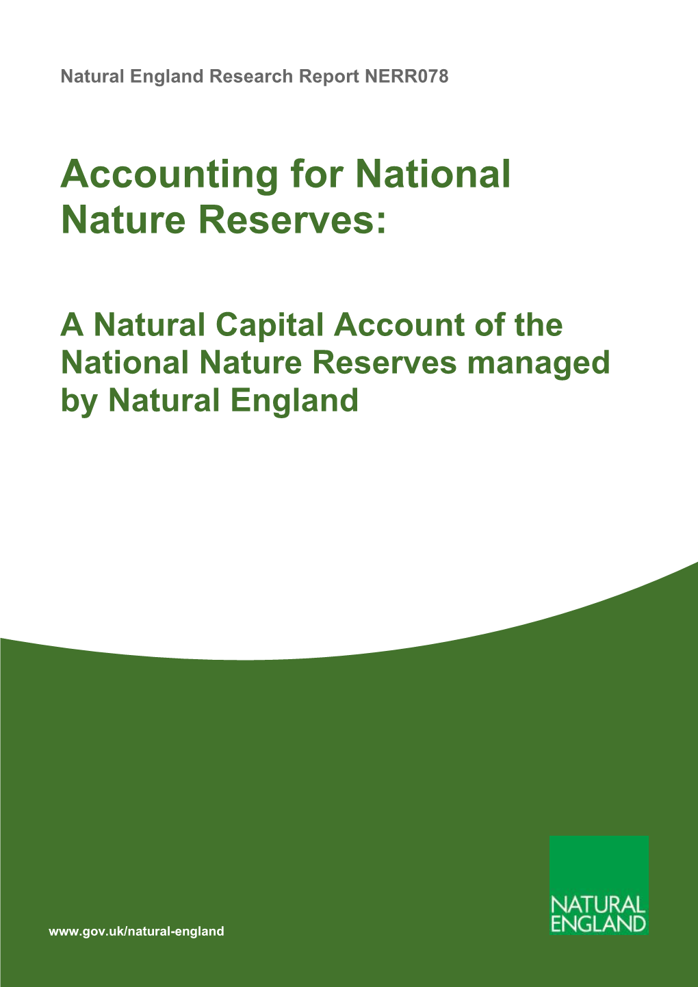 Accounting for National Nature Reserves
