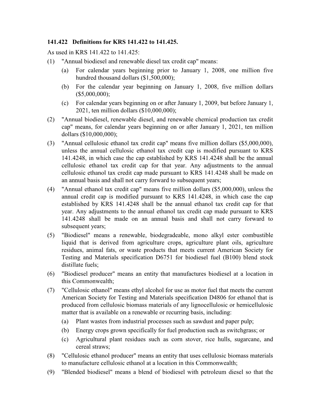 Annual Biodiesel and Renewable Di