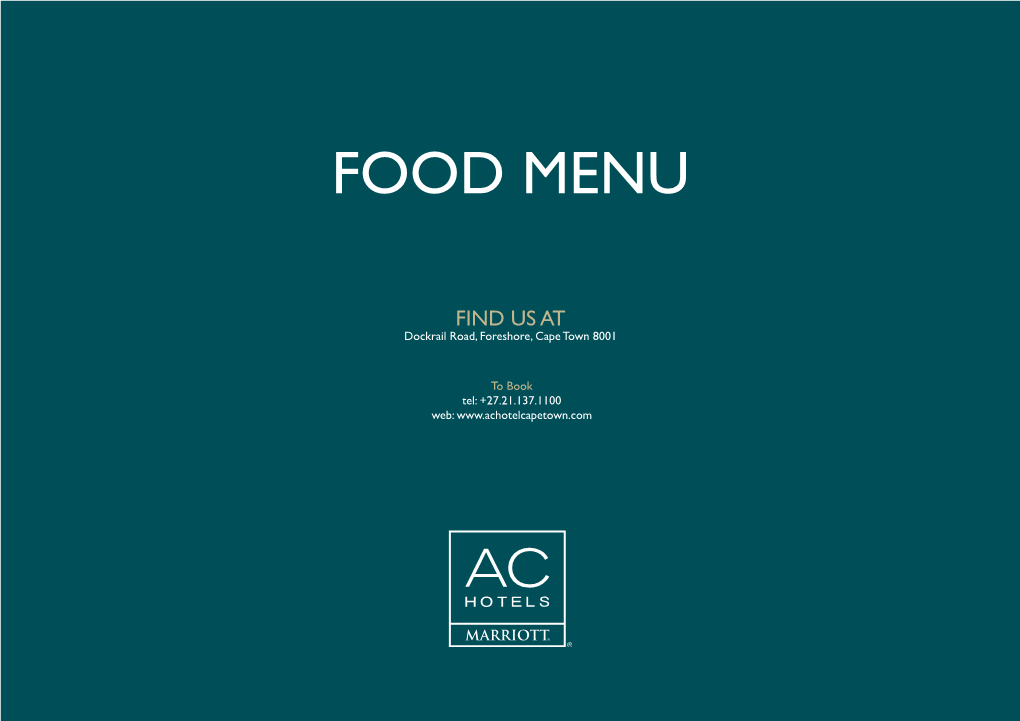 AC Food Menu