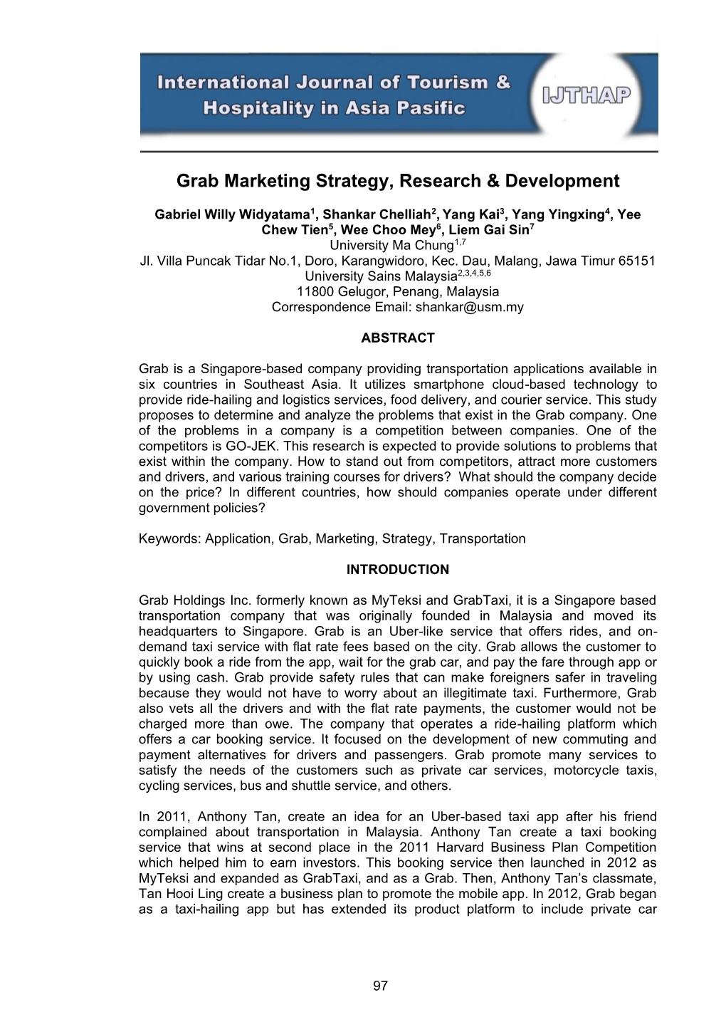 Grab Marketing Strategy, Research & Development