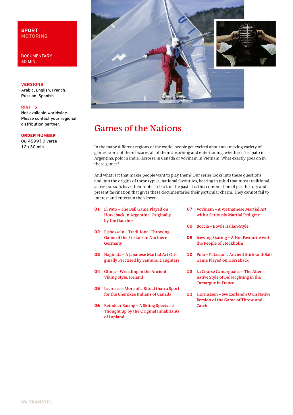 Games of the Nations ORDER NUMBER 06 4599 | Diverse 12 X 30 Min