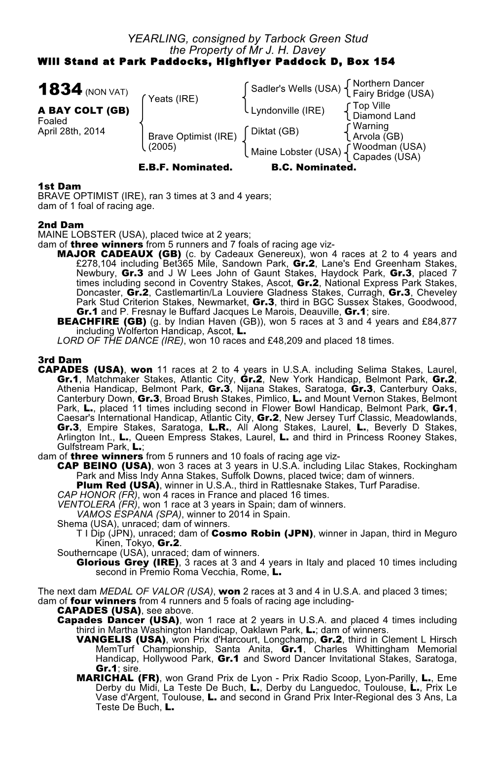 October Yearling Sale Book 1