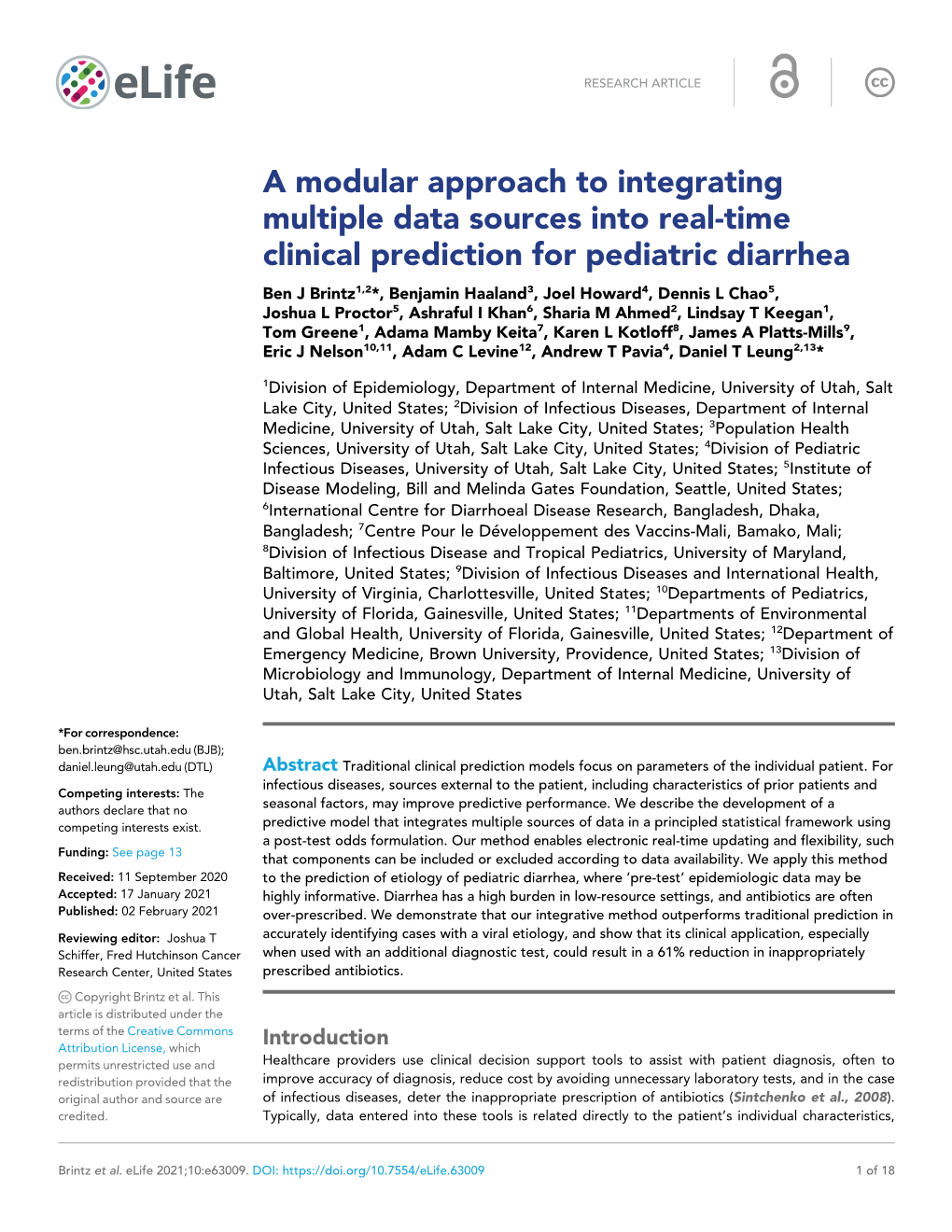 A Modular Approach to Integrating Multiple Data Sources Into Real-Time Clinical Prediction for Pediatric Diarrhea