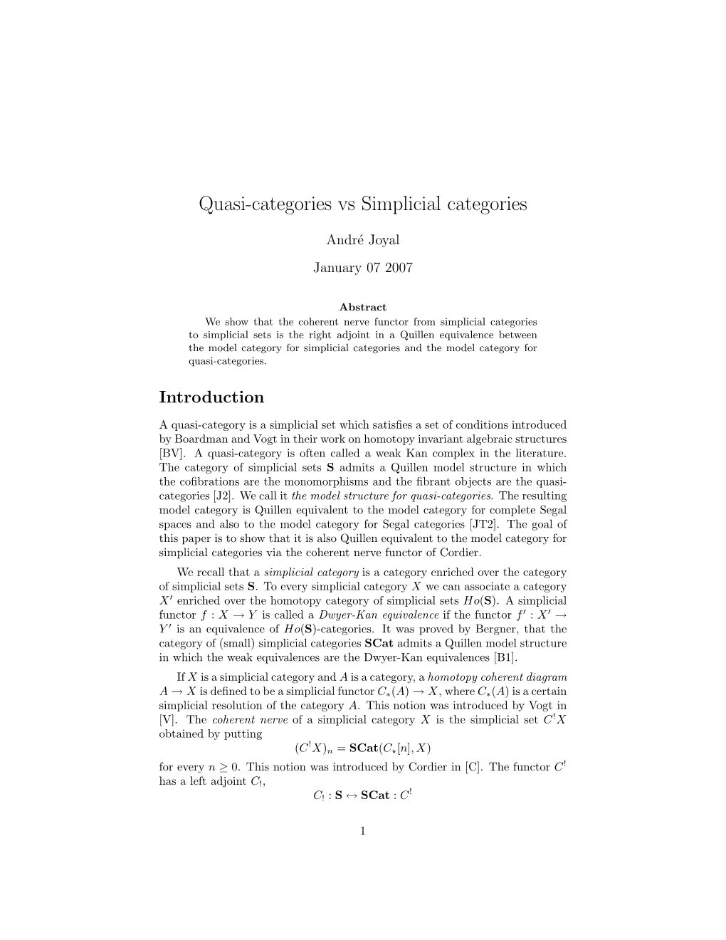 Quasi-Categories Vs Simplicial Categories