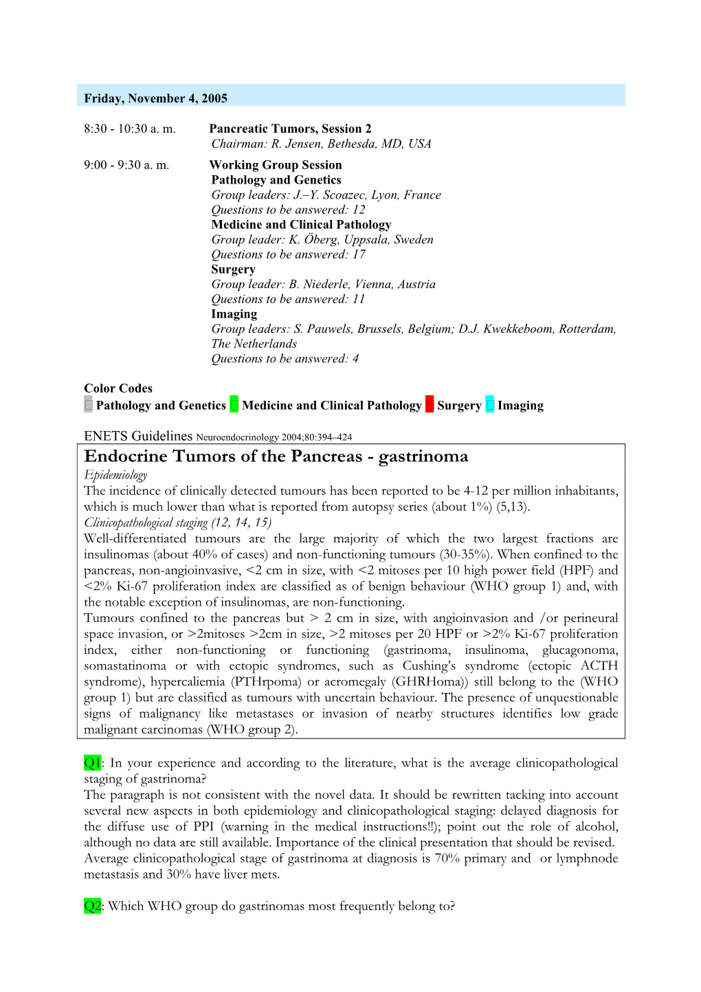 Endocrine Tumors of the Pancreas