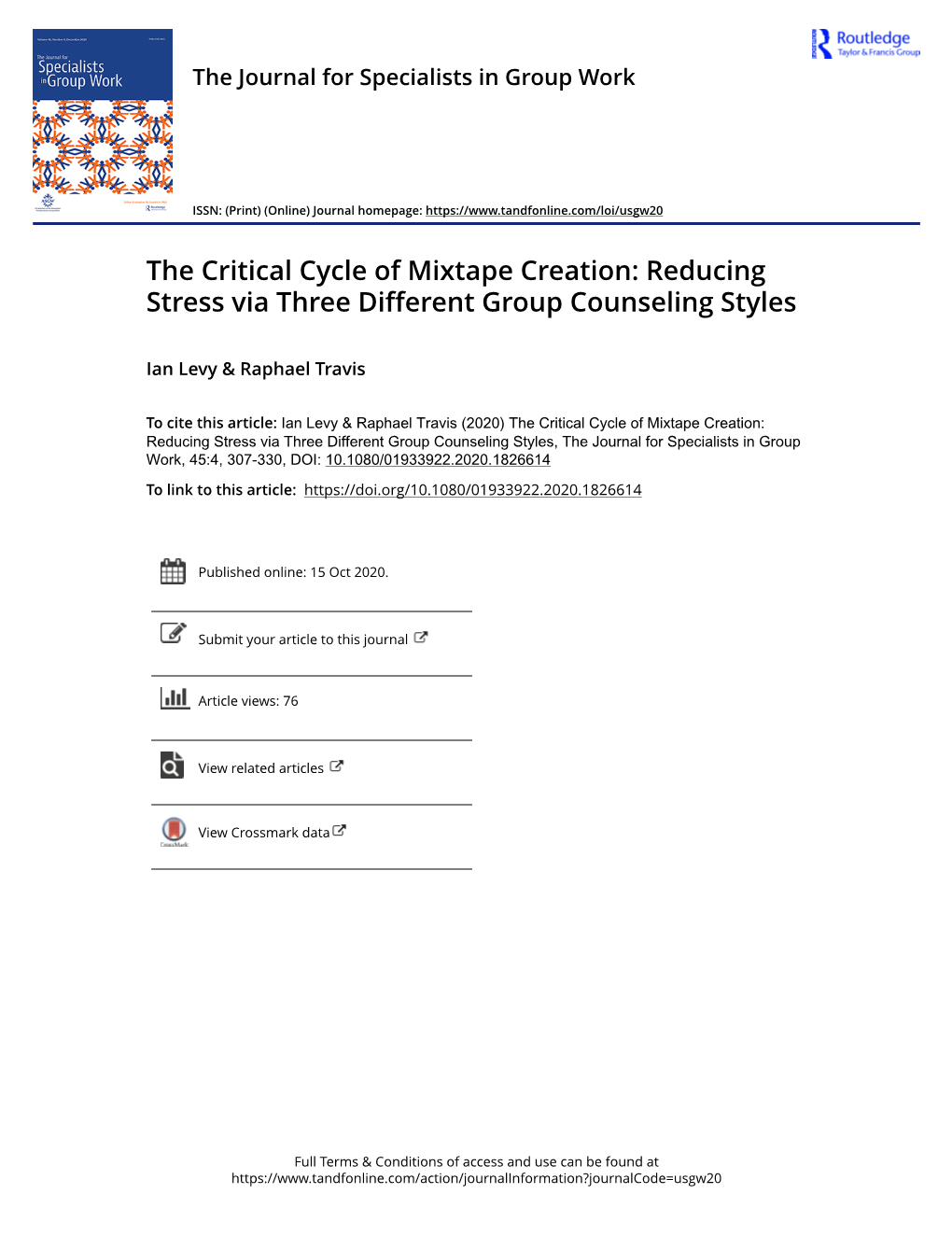 Reducing Stress Via Three Different Group Counseling Styles