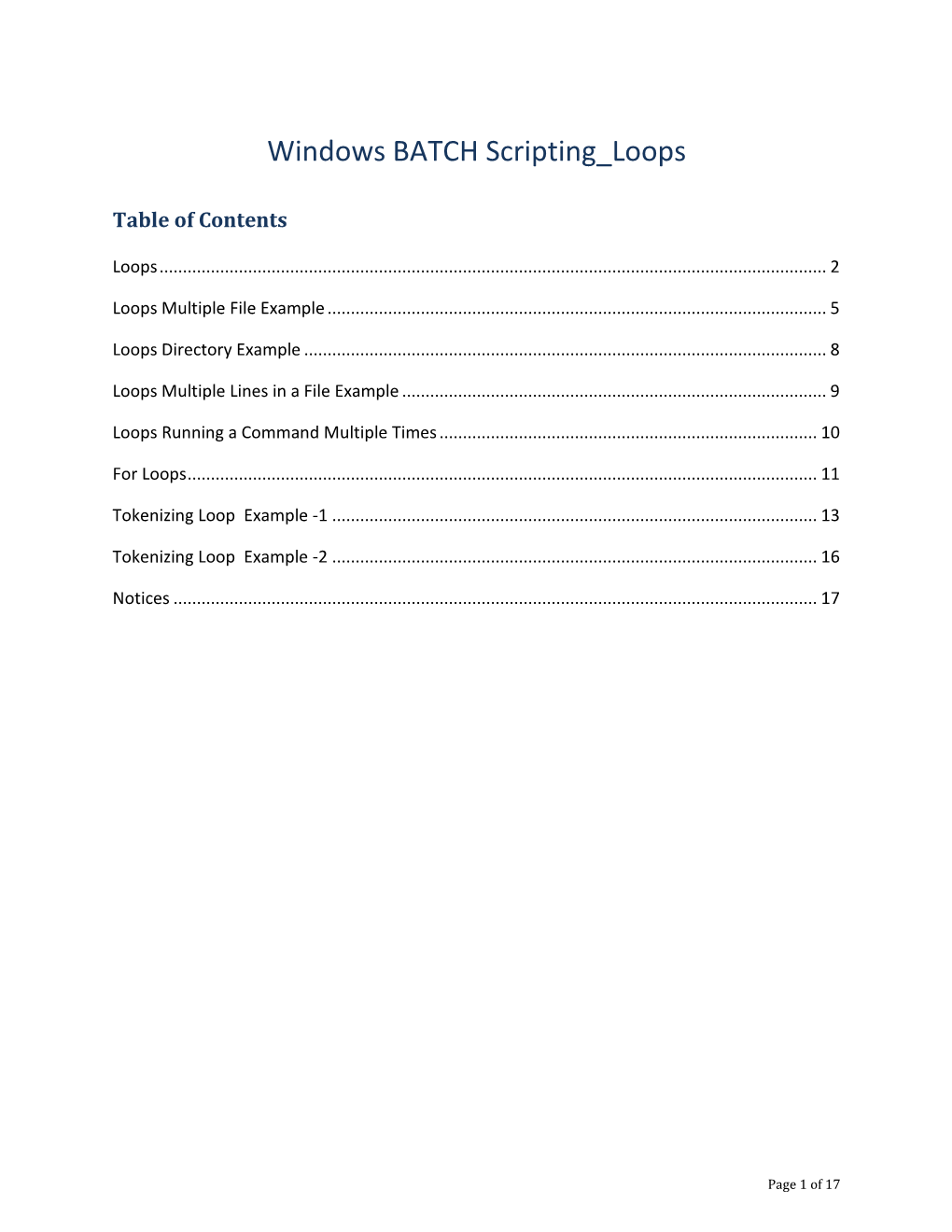 Windows BATCH Scripting Loops