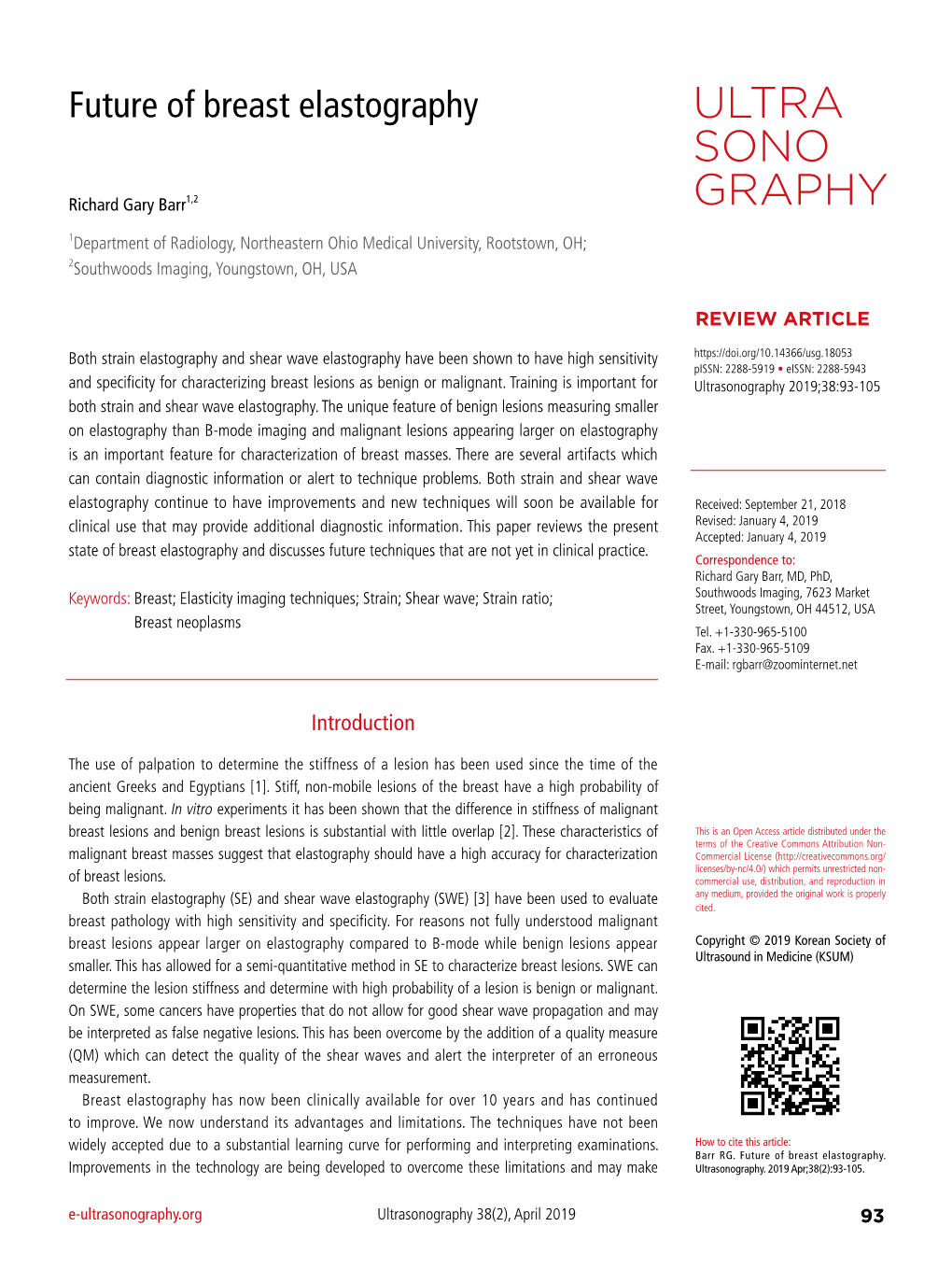 Future of Breast Elastography