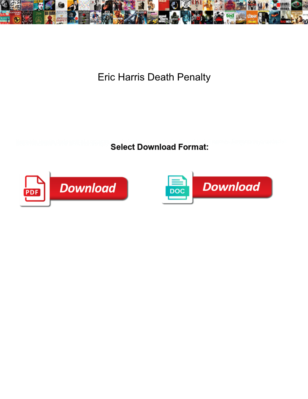 Eric Harris Death Penalty