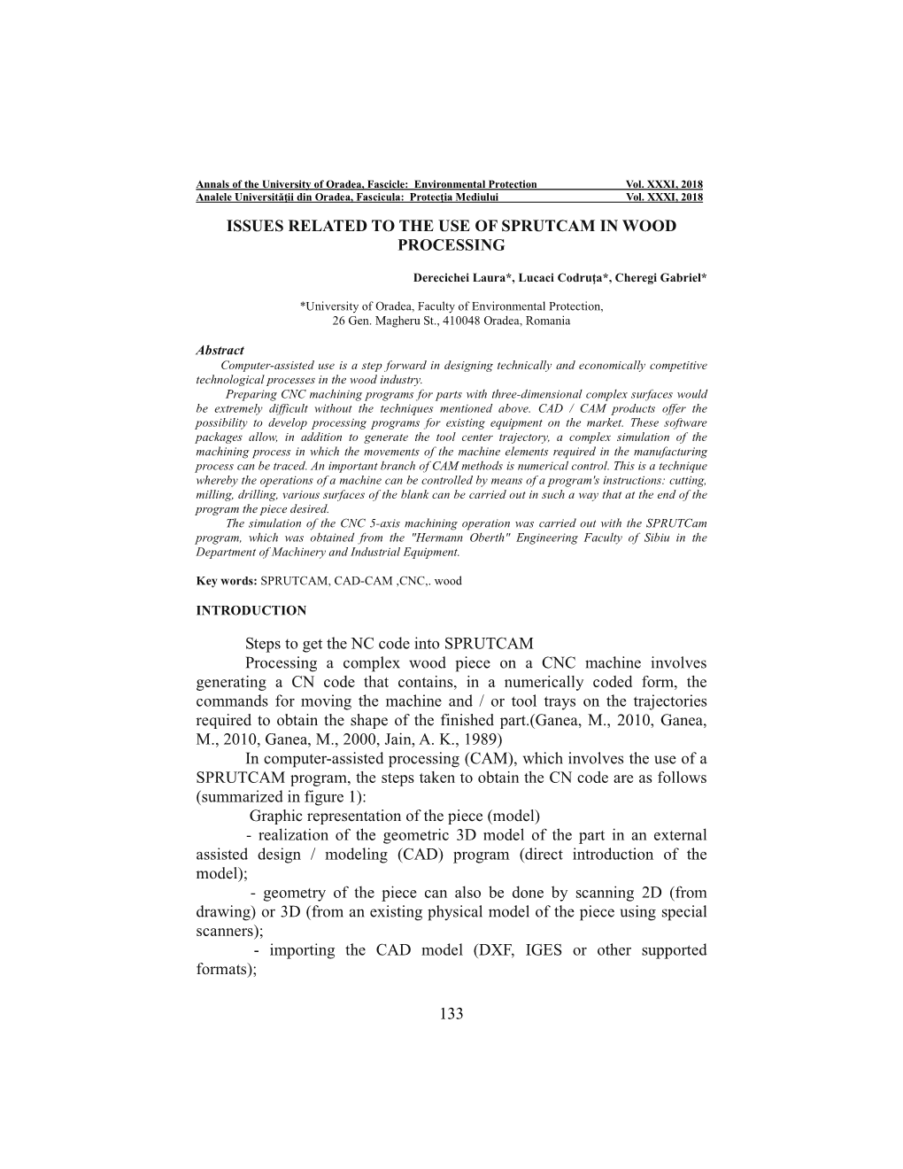 Issues Related to the Use of Sprutcam in Wood Processing