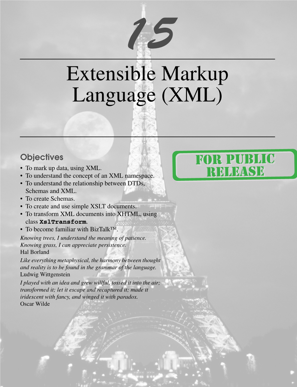 Extensible Markup Language (XML)