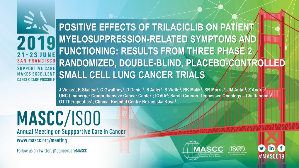 Positive Effects of Trilaciclib on Patient