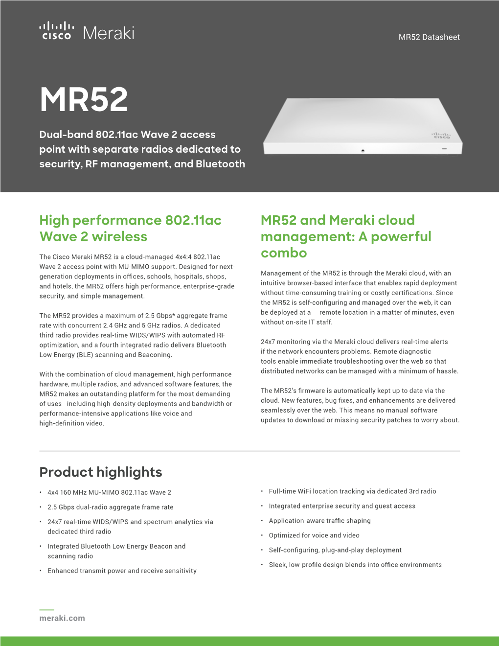 MR52 Datasheet