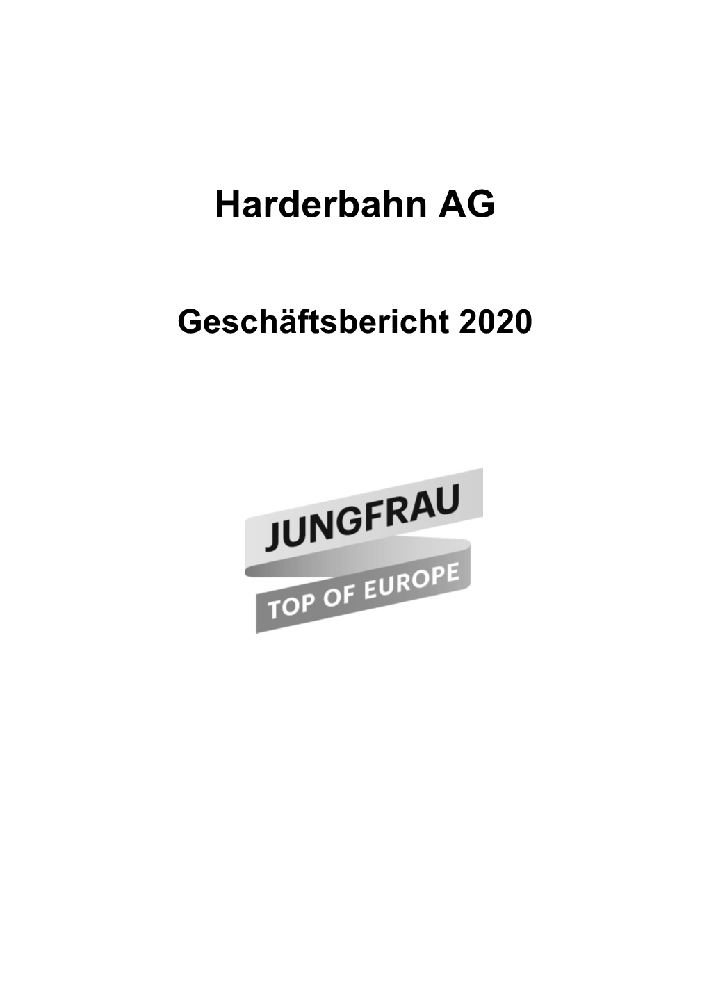 Geschäftsbericht 2020