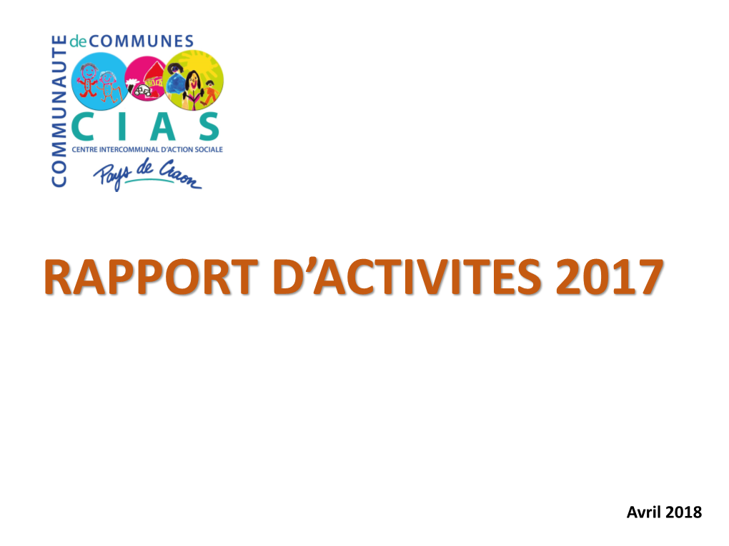 Rapport D'activités Centre D'action Social Intercommunal 2017