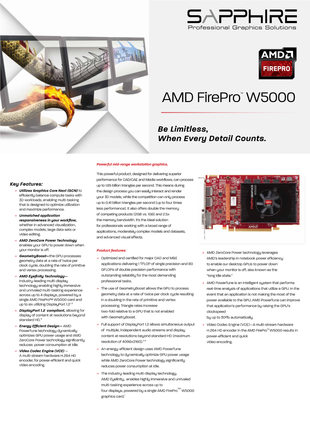 AMD Firepro™ W5000