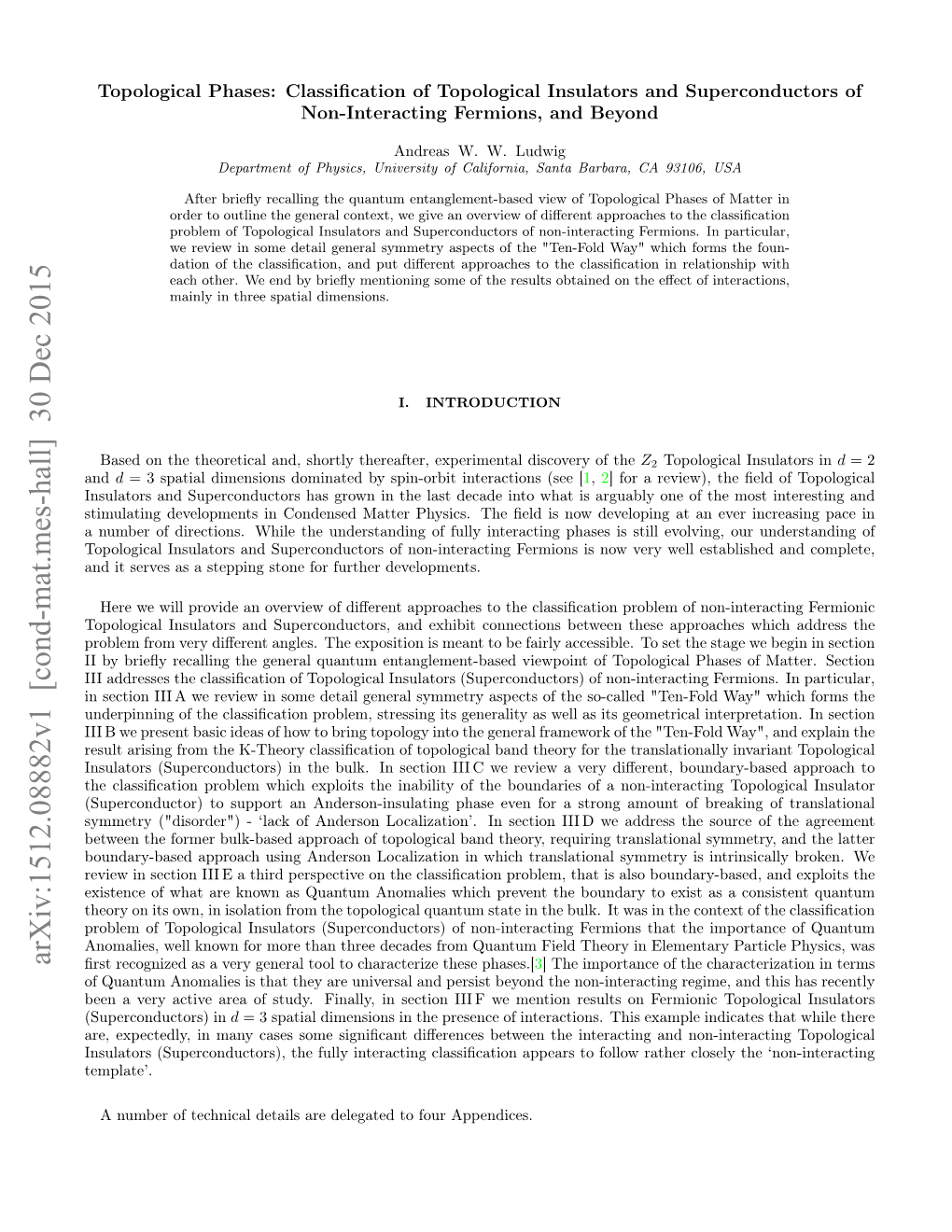 Arxiv:1512.08882V1 [Cond-Mat.Mes-Hall] 30 Dec 2015