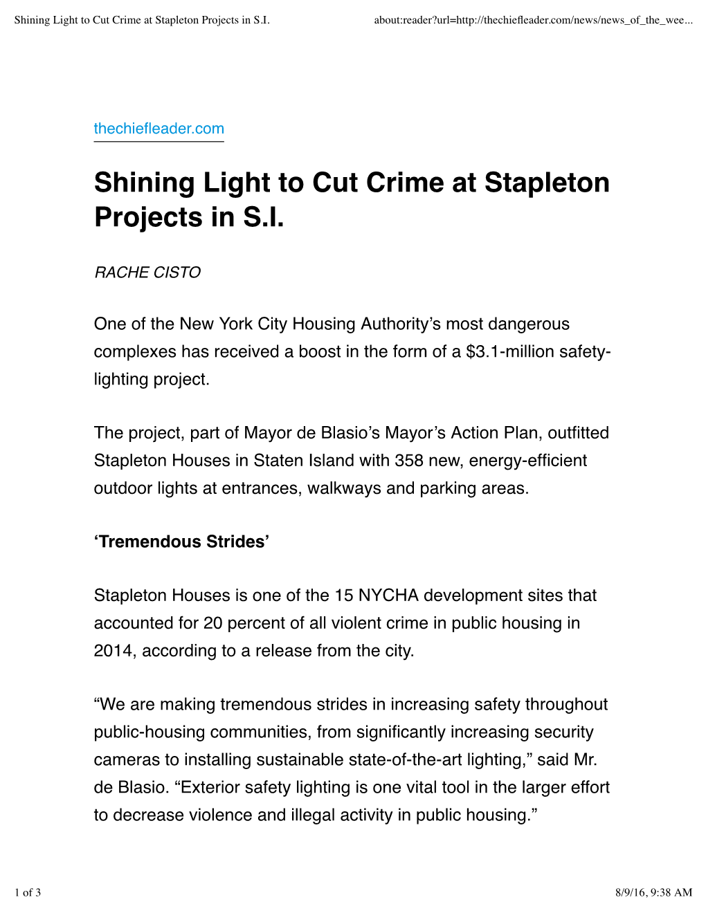 Shining Light to Cut Crime at Stapleton Projects in S.I. About:Reader?Url=