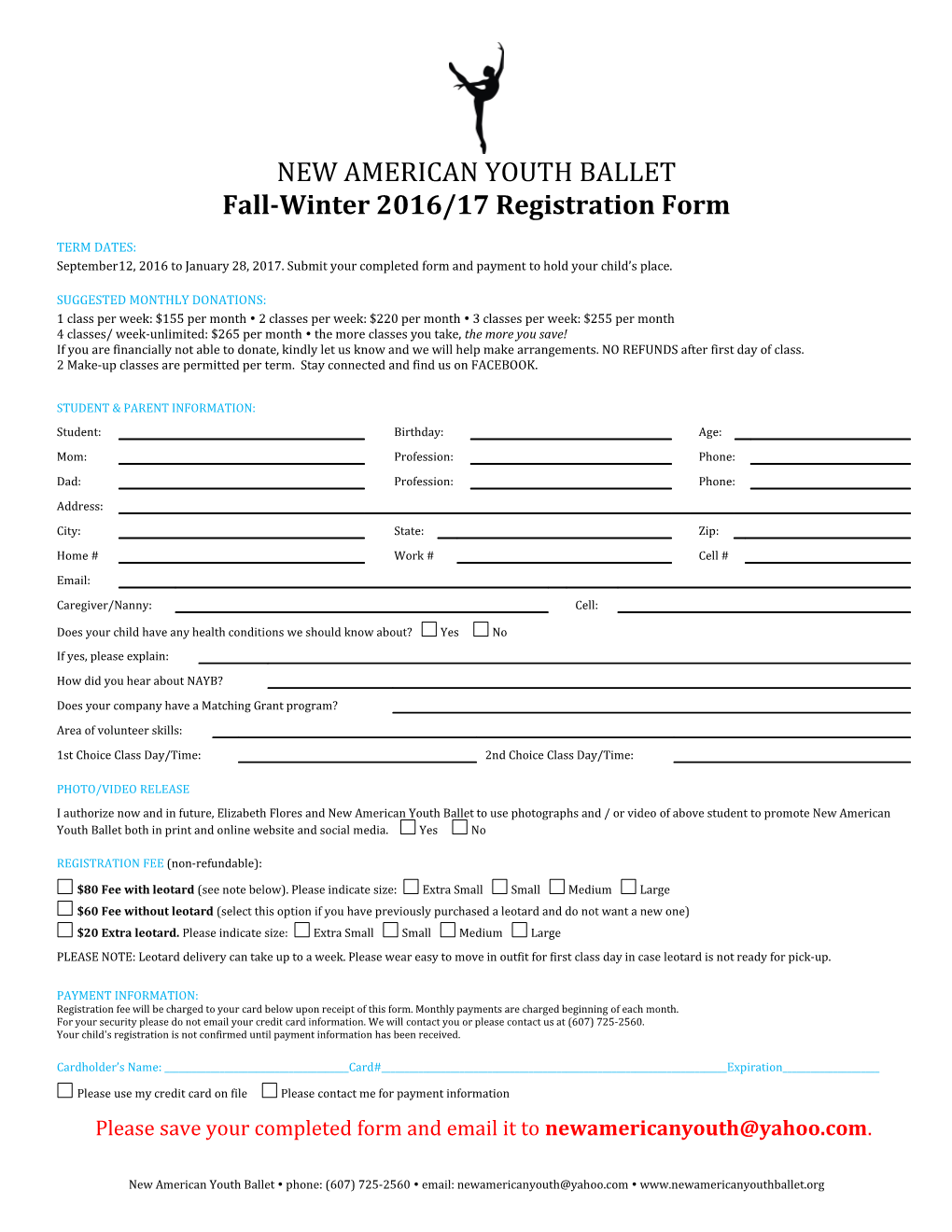 The NAYB Summer Breeze 2007 Registration Form