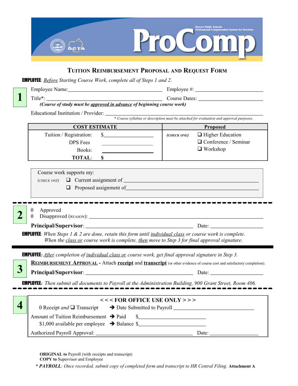 Tuition Reimbursement Approval