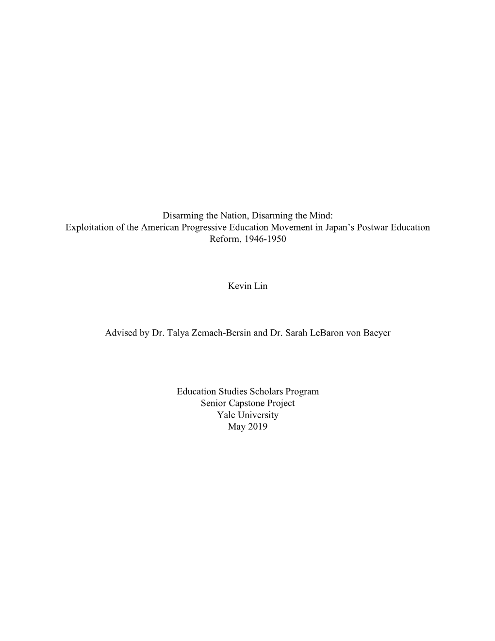 Exploitation of the American Progressive Education Movement in Japan’S Postwar Education Reform, 1946-1950