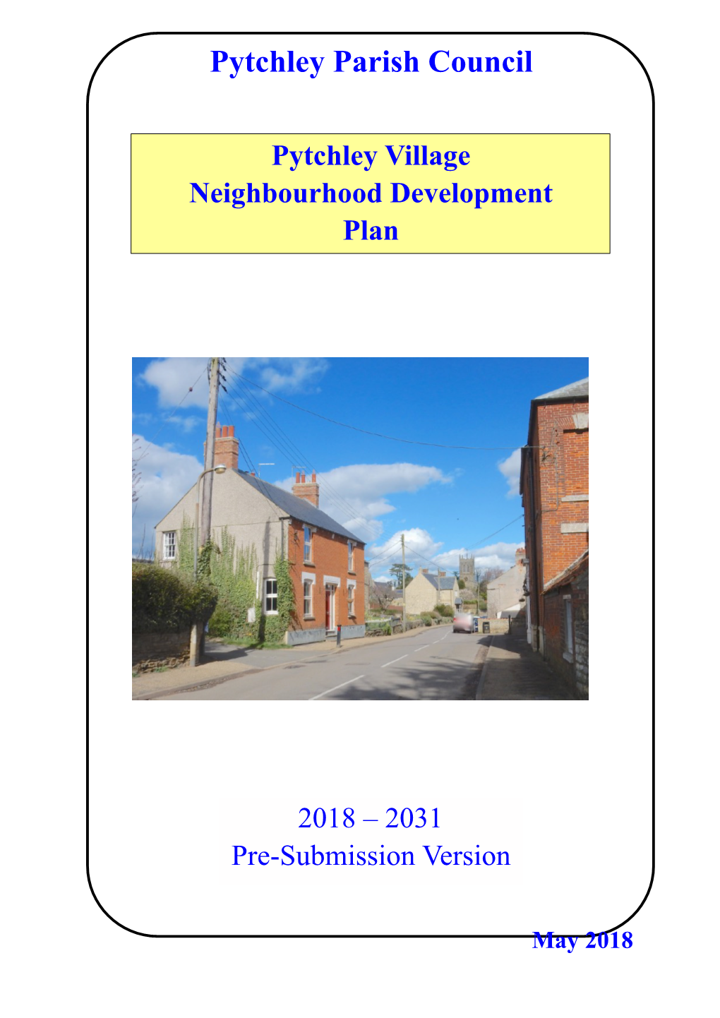 Pytchley Neighbourhood Plan May2018.Pages