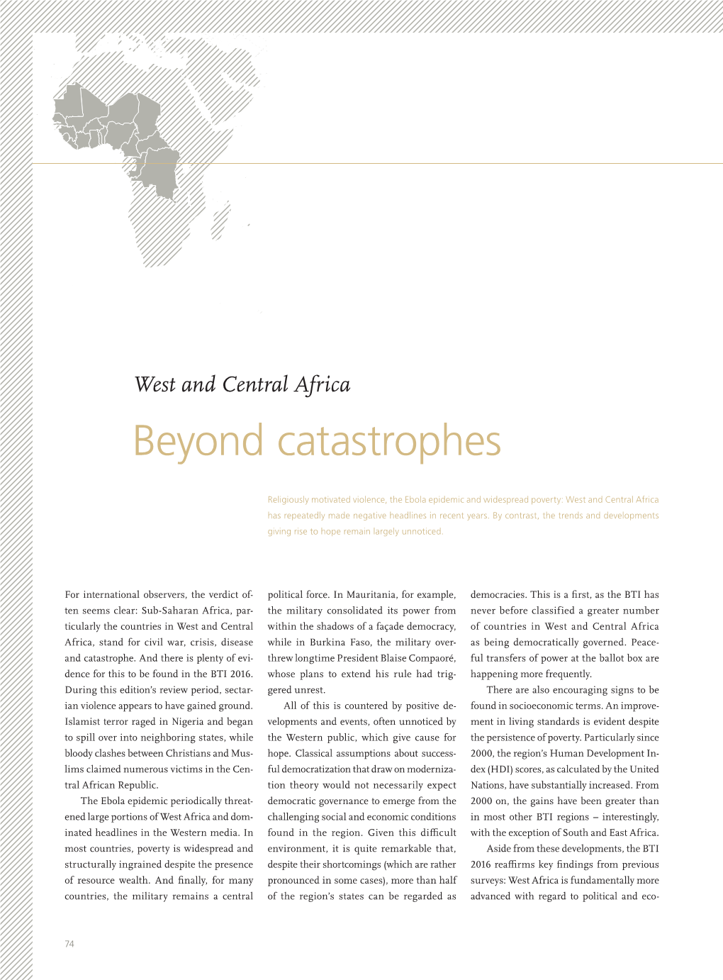 West and Central Africa Regional Report BTI 2016