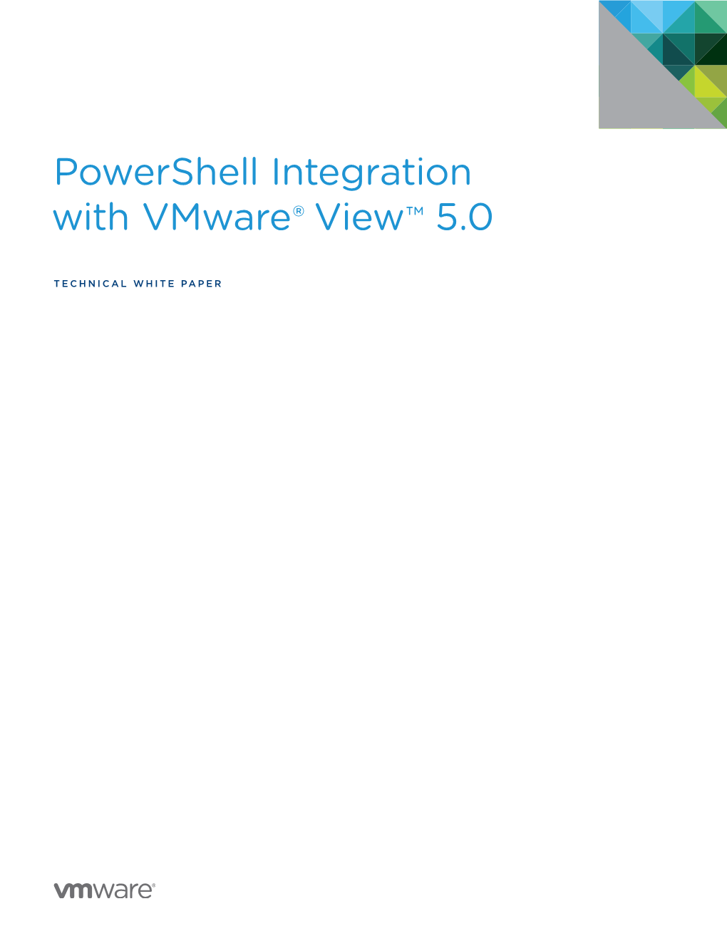 Powershell Integration with Vmware View 5.0