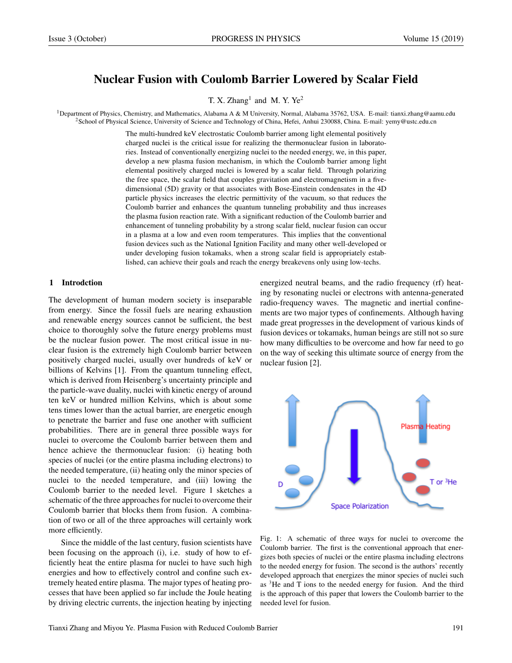 Nuclear Fusion with Coulomb Barrier Lowered by Scalar Field