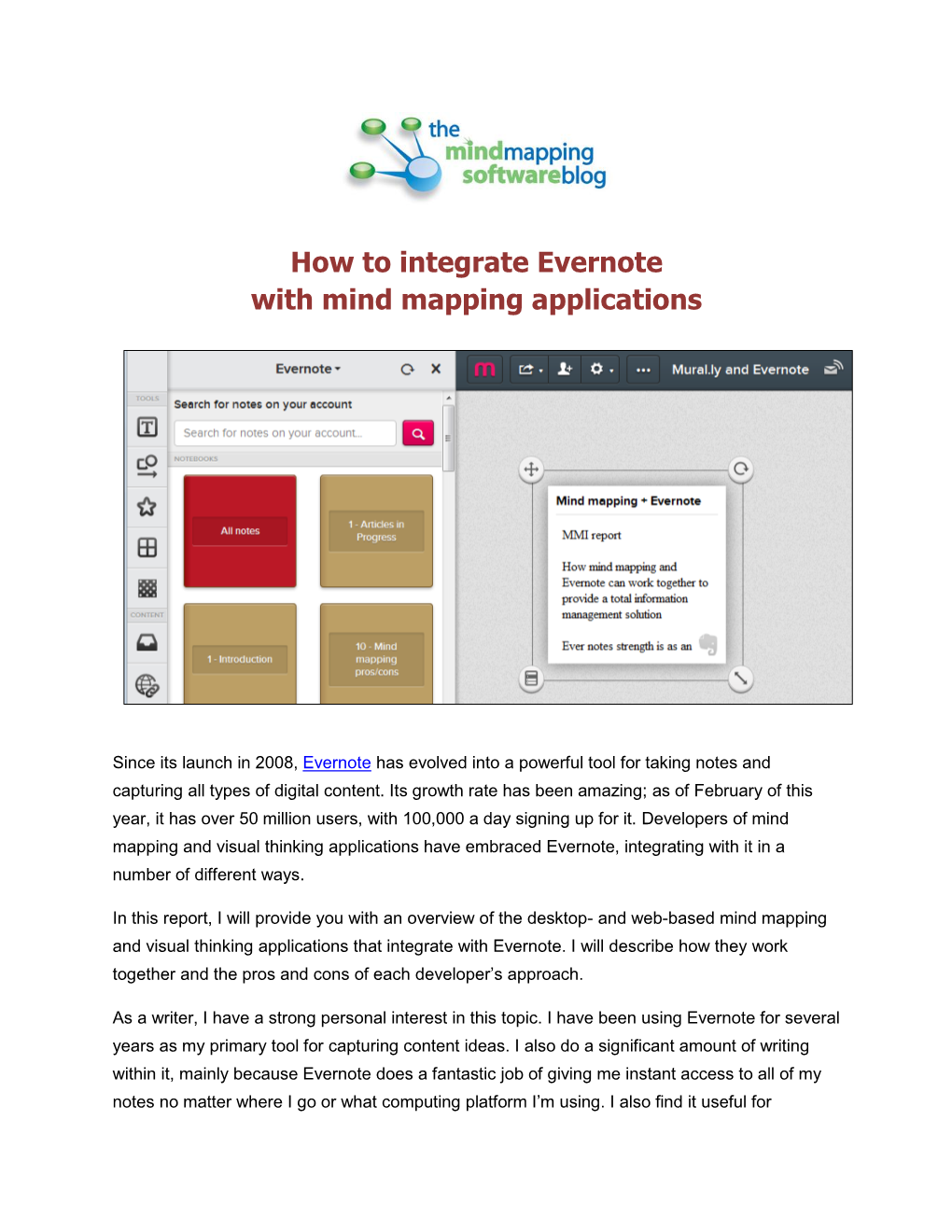 How to Integrate Evernote with Mind Mapping Applications