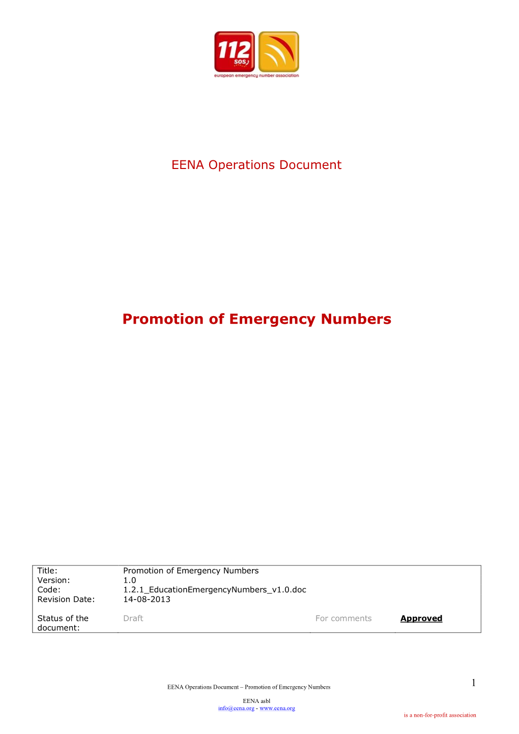 Promotion of Emergency Numbers