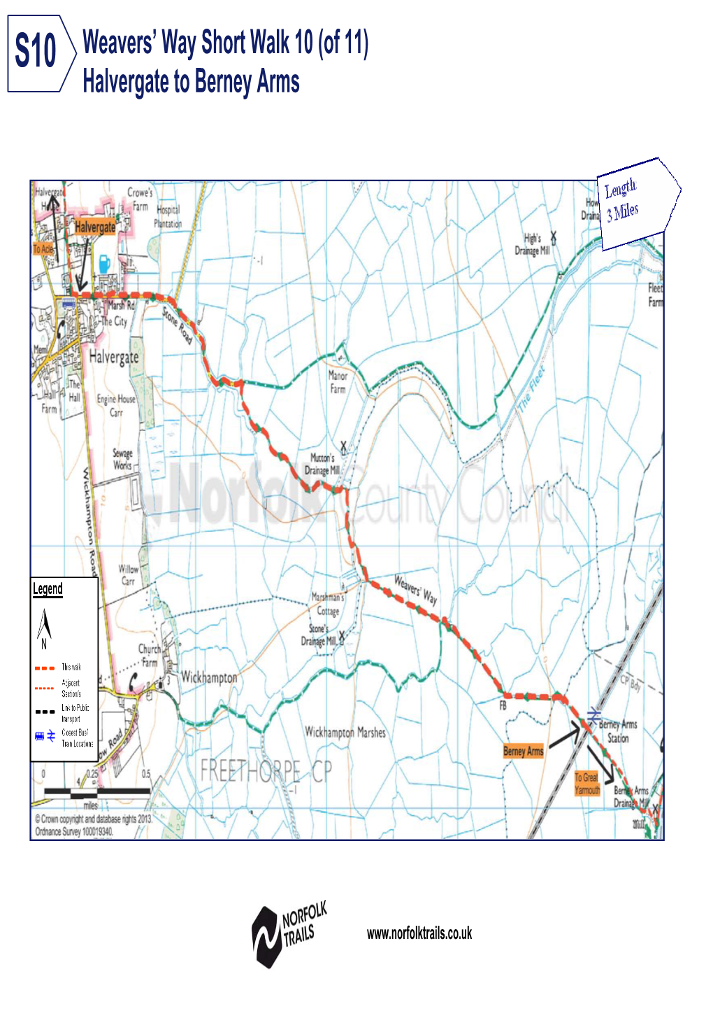 Weavers' Way Short Walk 10 (Of 11) Halvergate to Berney Arms