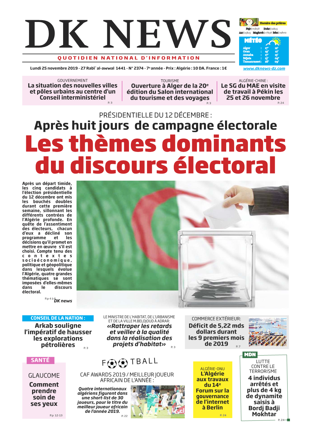 Les Thèmes Dominants Du Discours Électoral