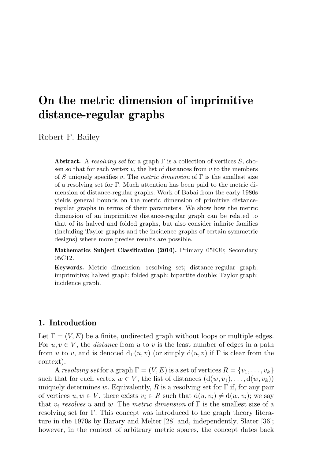 On the Metric Dimension of Imprimitive Distance-Regular Graphs