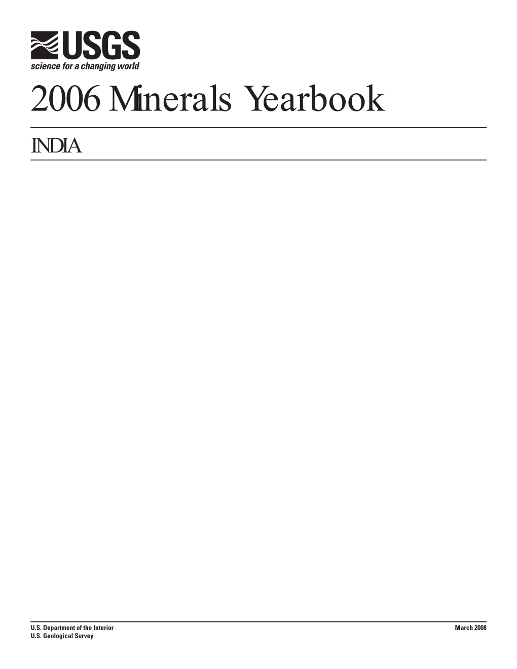 The Mineral Industry of India in 2006
