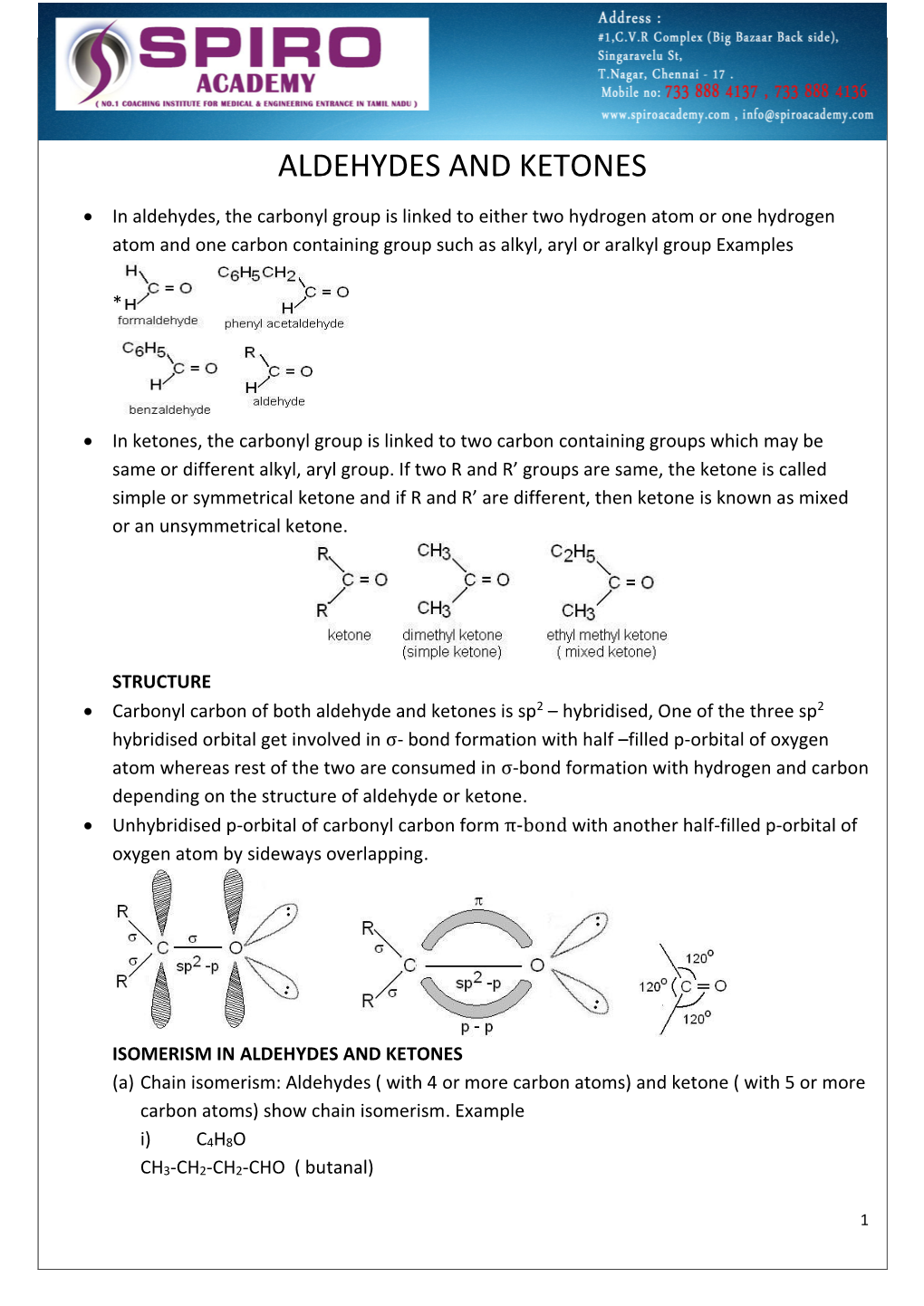 Aldehydes and Ketone