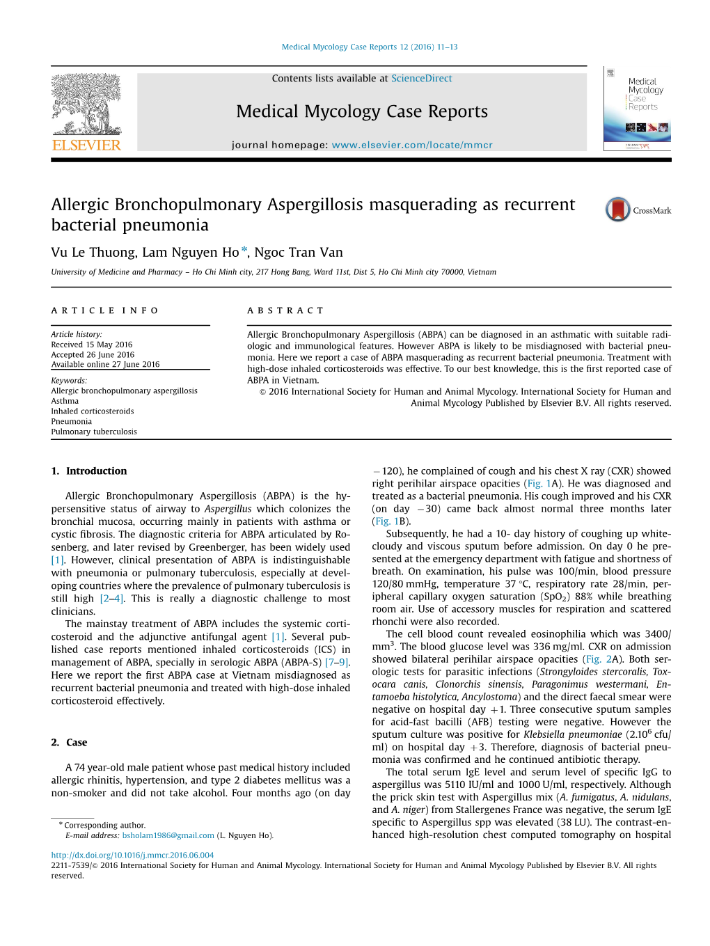 Allergic Bronchopulmonary Aspergillosis Masquerading As Recurrent Bacterial Pneumonia