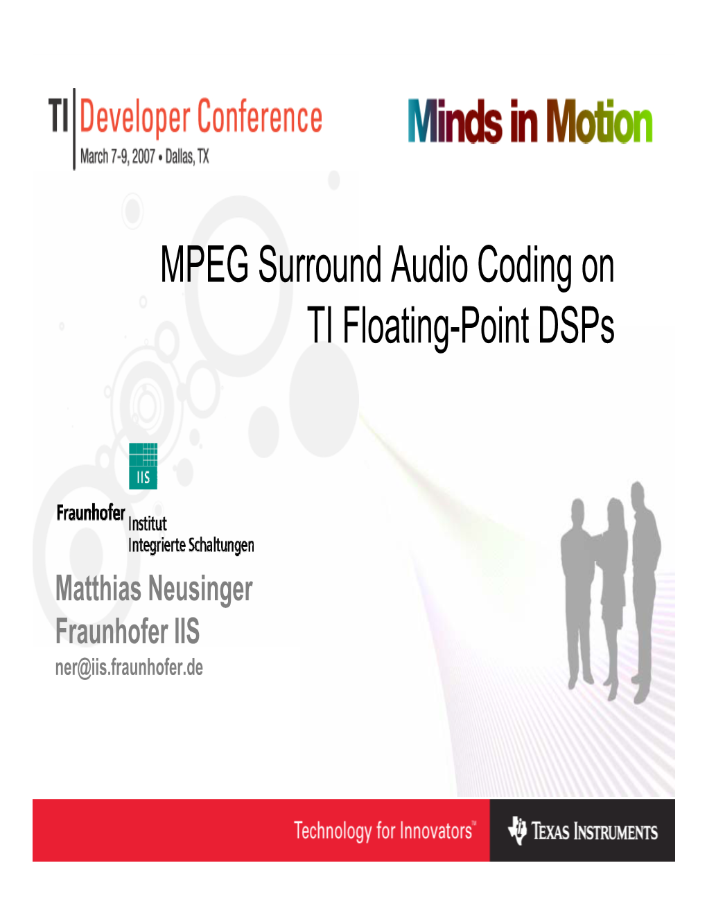MPEG Surround Audio Coding on TI Floating-Point Dsps