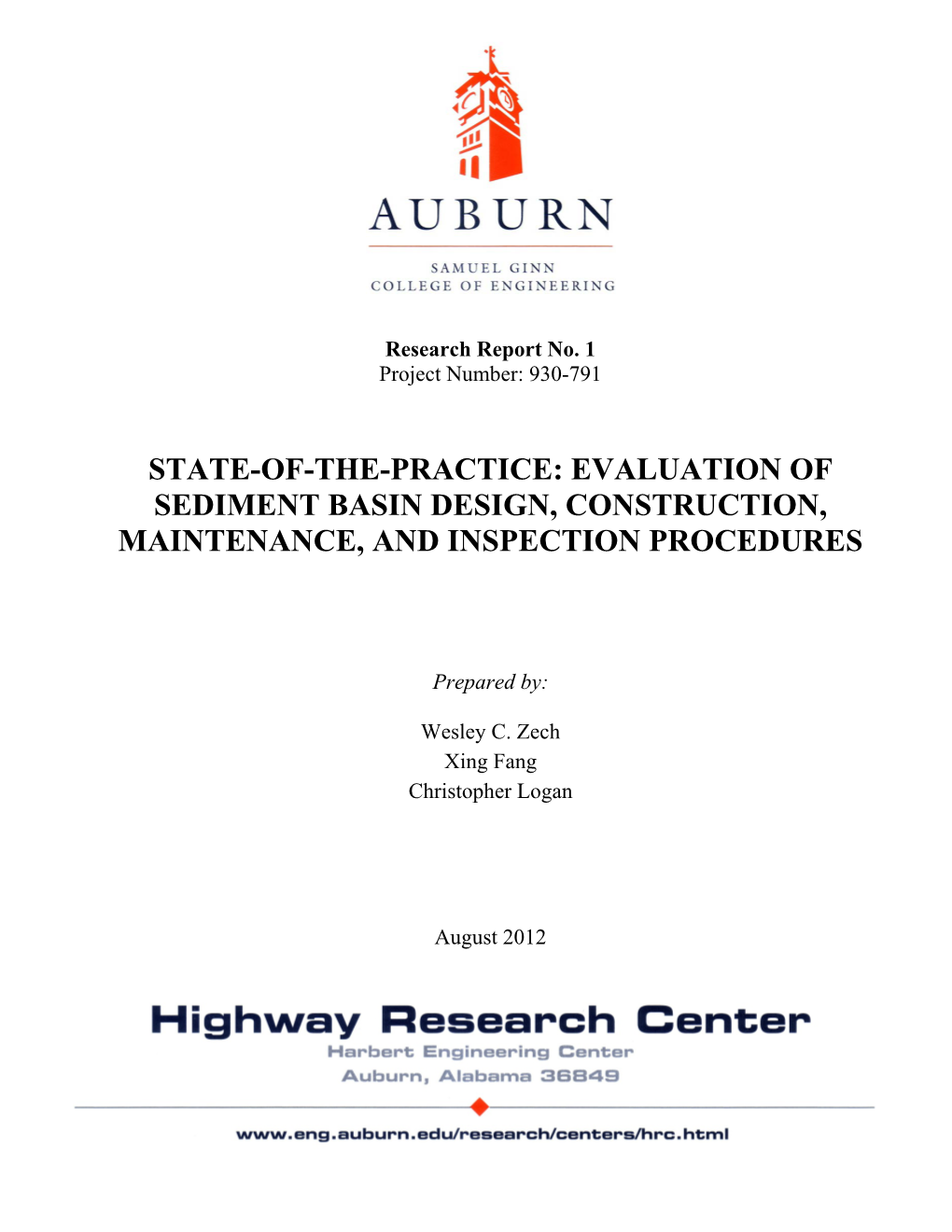 State-Of-The-Practice: Evaluation of Sediment Basin Design, Construction, Maintenance, and Inspection Procedures