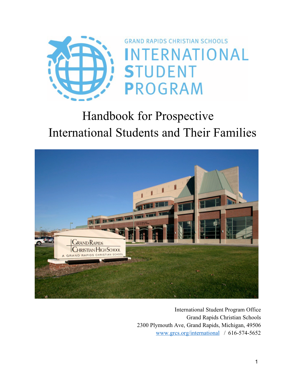 Handbook for Prospective International Students and Their Families