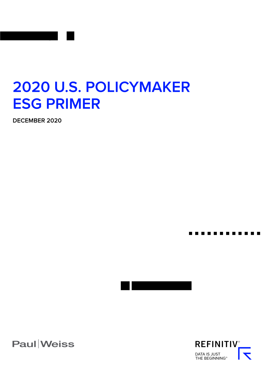 2020 Us Policymaker Esg Primer