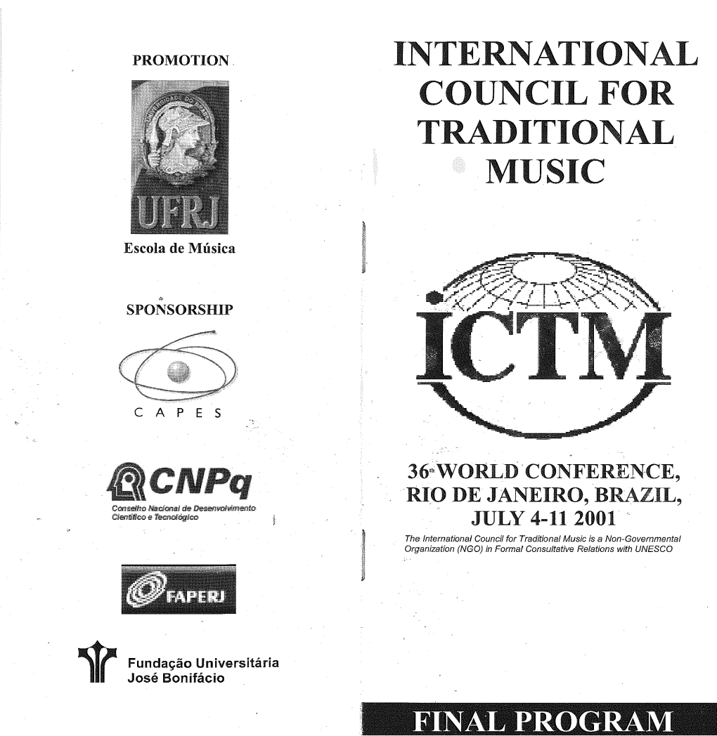 International Council for Traditional Music