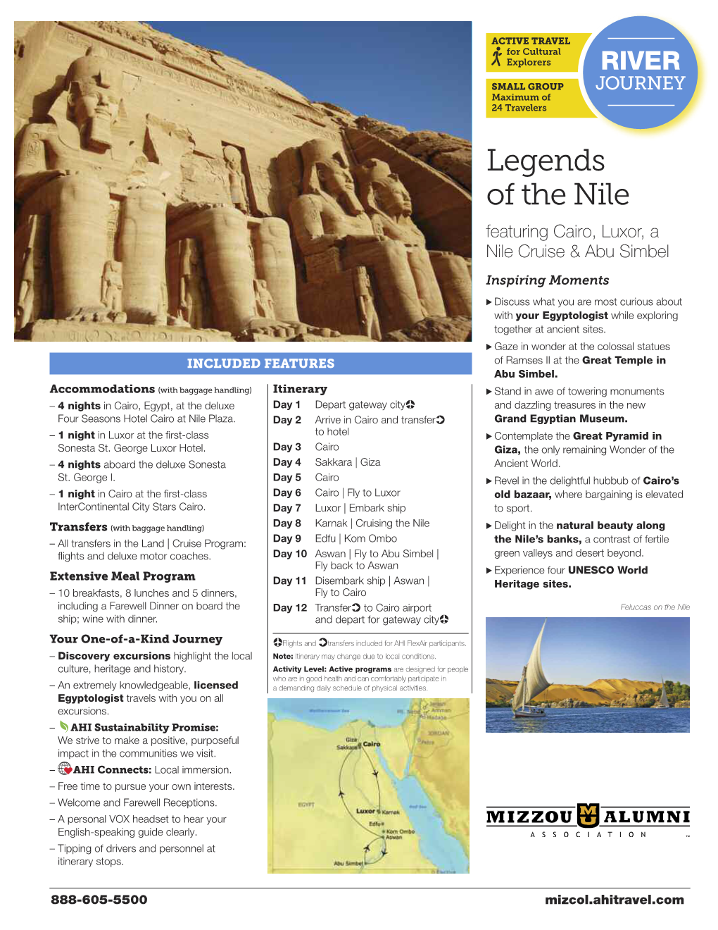 Legends of the Nile Featuring Cairo, Luxor, a Nile Cruise & Abu Simbel