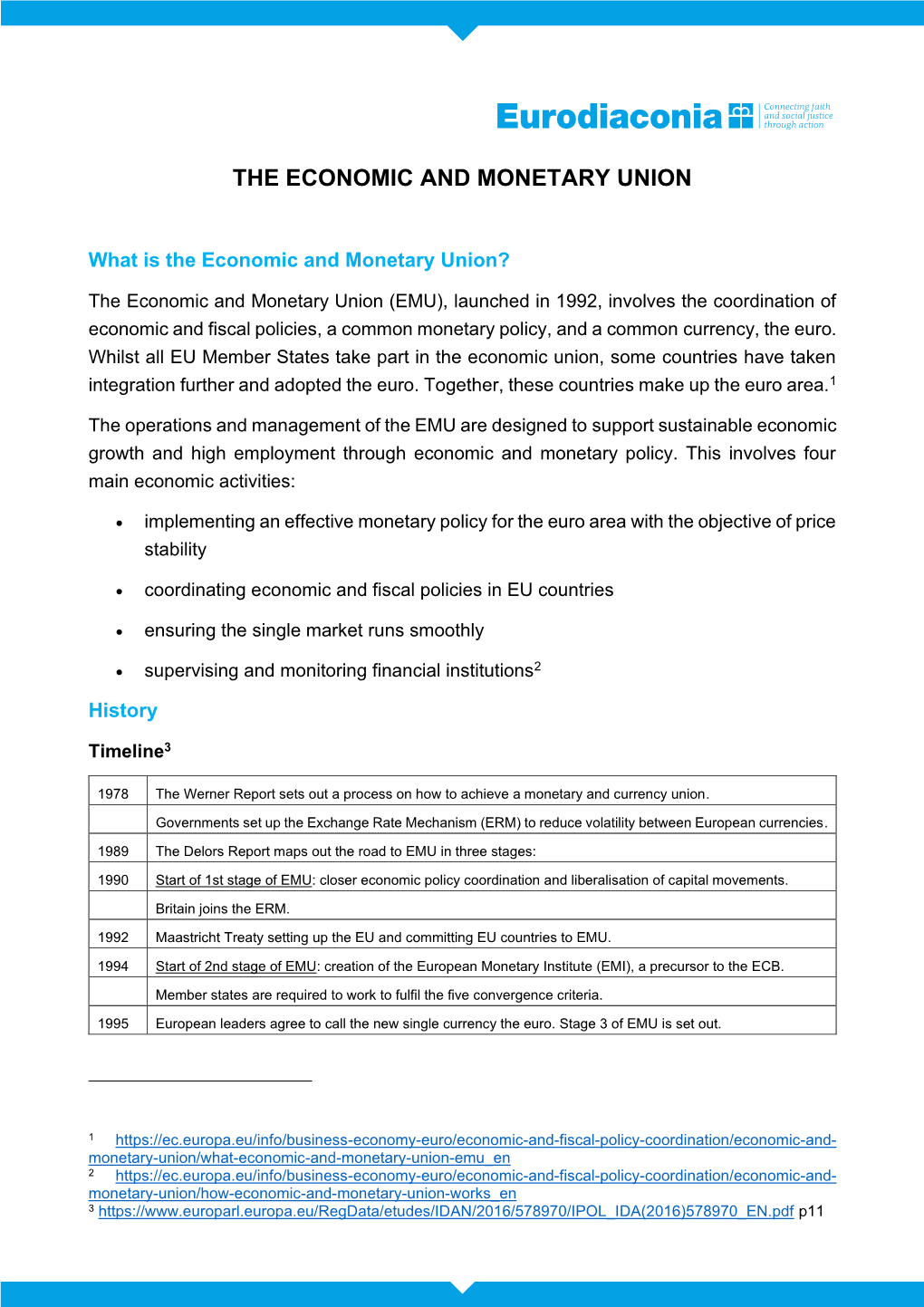 The Economic and Monetary Union