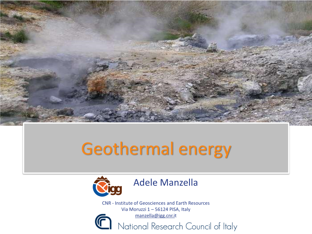 Geothermal Energy